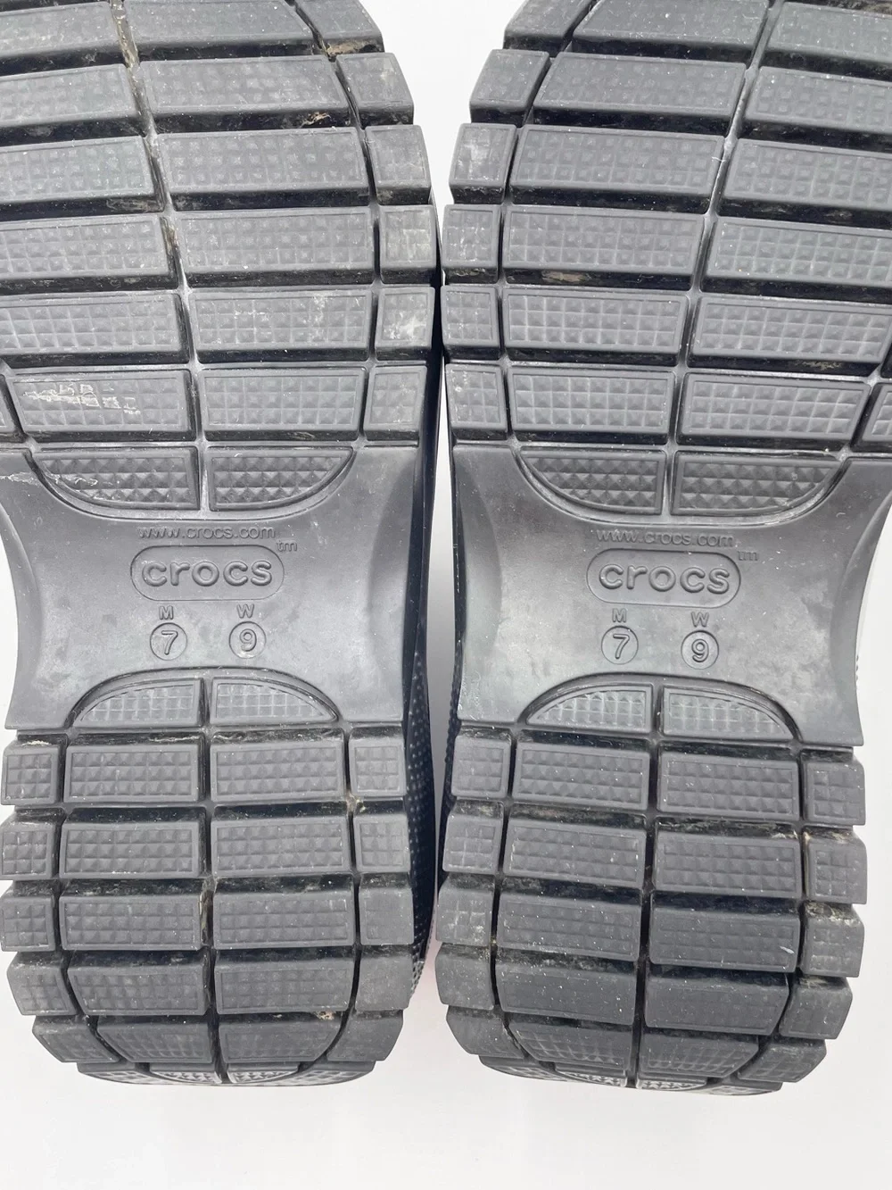 Crocs Classic Mega Crush Platform Wedge Sandals Black Women's Size 9 Men's 7